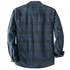 Dubinik® Mens Shacket Flannel Warm Lined Coats Lightweight Jacket Casual Plaid Flannel Shirt For Men Long Sleeve Button Down#0182012