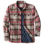 Dubinik® Mens Shacket Flannel Warm Lined Coats Lightweight Jacket Casual Plaid Flannel Shirt For Men Long Sleeve Button Down#0182010