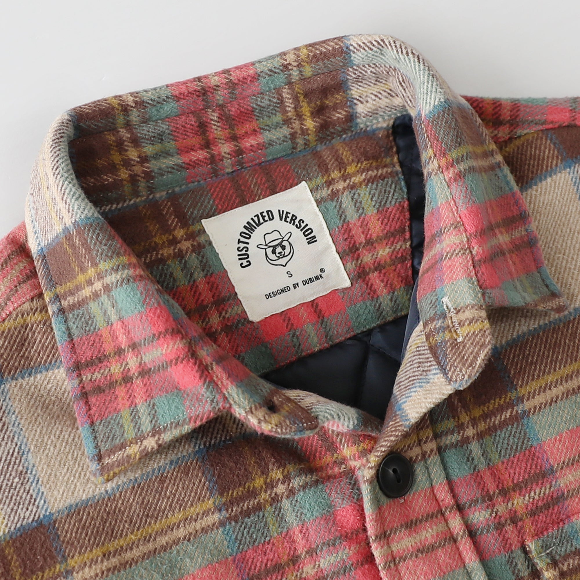 Dubinik® Mens Shacket Flannel Warm Lined Coats Lightweight Jacket Casual Plaid Flannel Shirt For Men Long Sleeve Button Down#0182010