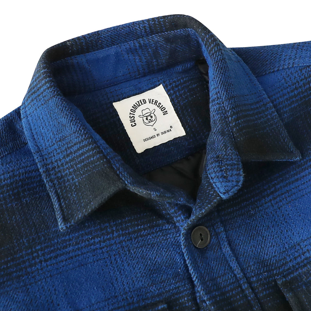 Dubinik® Mens Shacket Flannel Warm Lined Coats Lightweight Jacket Casual Plaid Flannel Shirt For Men Long Sleeve Button Down#0182002