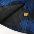 Dubinik® Mens Shacket Flannel Warm Lined Coats Lightweight Jacket Casual Plaid Flannel Shirt For Men Long Sleeve Button Down#0182002