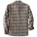 Dubinik® Mens Shacket Flannel Warm Lined Coats Lightweight Jacket Casual Plaid Flannel Shirt For Men Long Sleeve Button Down#0182006