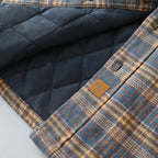 Dubinik® Mens Shacket Flannel Warm Lined Coats Lightweight Jacket Casual Plaid Flannel Shirt For Men Long Sleeve Button Down#0182006