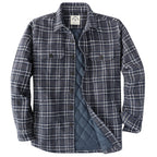 Dubinik® Mens Shacket Flannel Warm Lined Coats Lightweight Jacket Casual Plaid Flannel Shirt For Men Long Sleeve Button Down#0182013