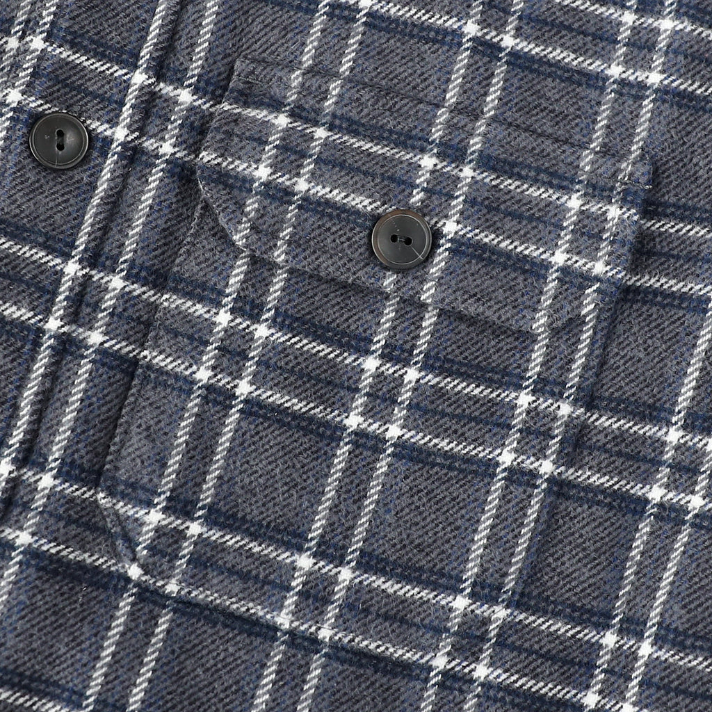 Dubinik® Mens Shacket Flannel Warm Lined Coats Lightweight Jacket Casual Plaid Flannel Shirt For Men Long Sleeve Button Down#0182013