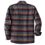 Dubinik® Mens Shacket Flannel Warm Lined Coats Lightweight Jacket Casual Plaid Flannel Shirt For Men Long Sleeve Button Down#0182001