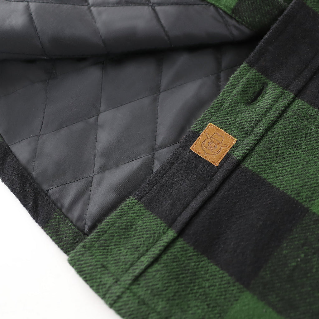 Dubinik® Mens Shacket Flannel Warm Lined Coats Lightweight Jacket Casual Green Plaid Flannel Shirt For Men Long Sleeve Button Down#0182017