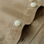 Dubinik® Khaki Chambray Long Sleeve Button-Front Closure Pocket Cotton Workshirt#58010