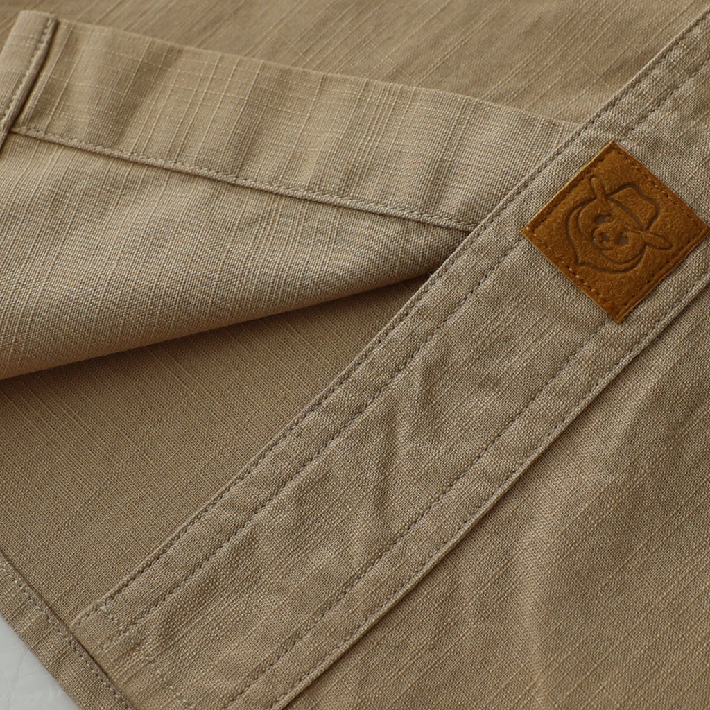 Dubinik® Khaki Chambray Long Sleeve Button-Front Closure Pocket Cotton Workshirt#58010