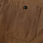 Dubinik® Dark Brown Chambray Long Sleeve Button-Front Closure Pocket Cotton Workshirt#58011