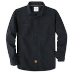 Dubinik® Black Chambray Long Sleeve Button-Front Closure Pocket Cotton Workshirt#58013