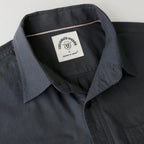 Dubinik® Dark Gray Chambray Long Sleeve Button-Front Closure Pocket Cotton Workshirt#58016