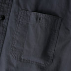 Dubinik® Dark Gray Chambray Long Sleeve Button-Front Closure Pocket Cotton Workshirt#58016