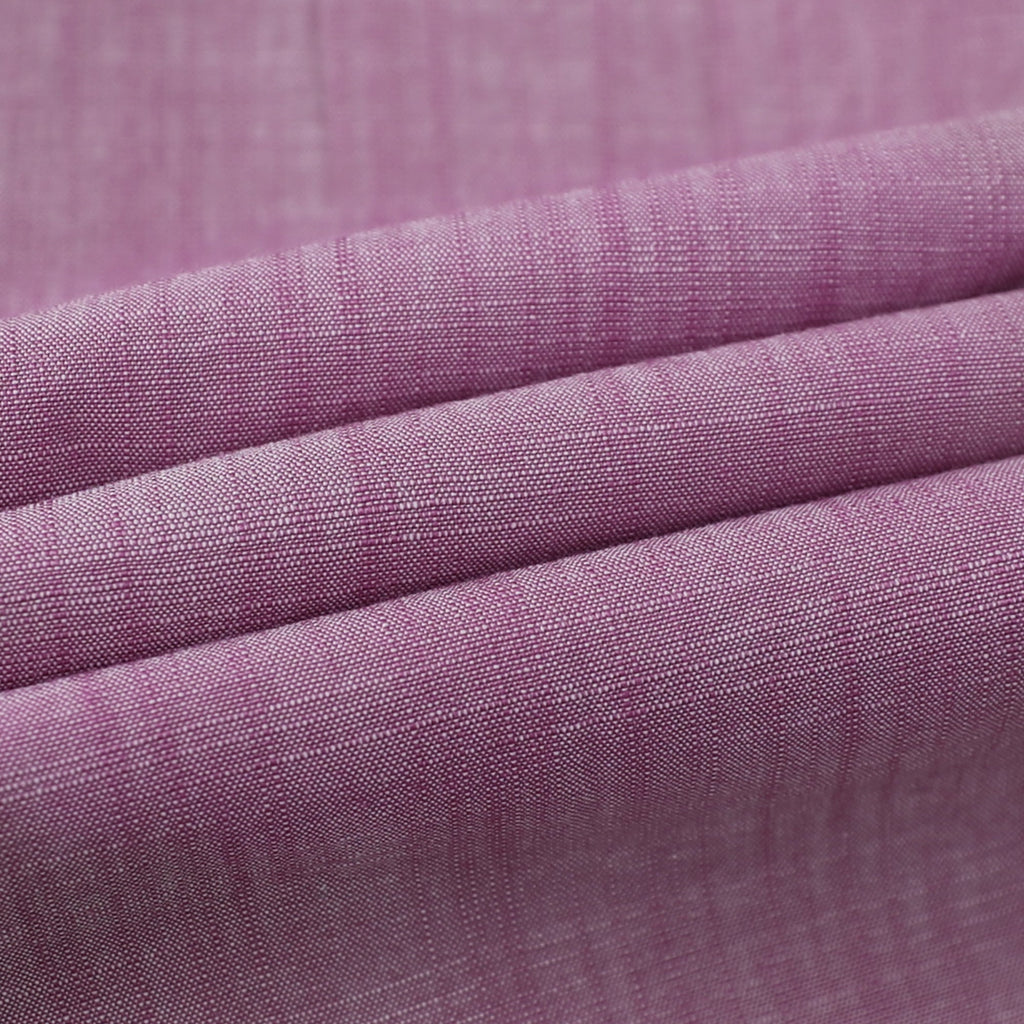 Dubinik® Dark Pink Chambray Long Sleeve Button-Front Closure Pocket Cotton Workshirt#58012