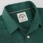 Dubinik® Olive Green Chambray Long Sleeve Button-Front Closure Pocket Cotton Workshirt#58014