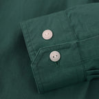 Dubinik® Olive Green Chambray Long Sleeve Button-Front Closure Pocket Cotton Workshirt#58014