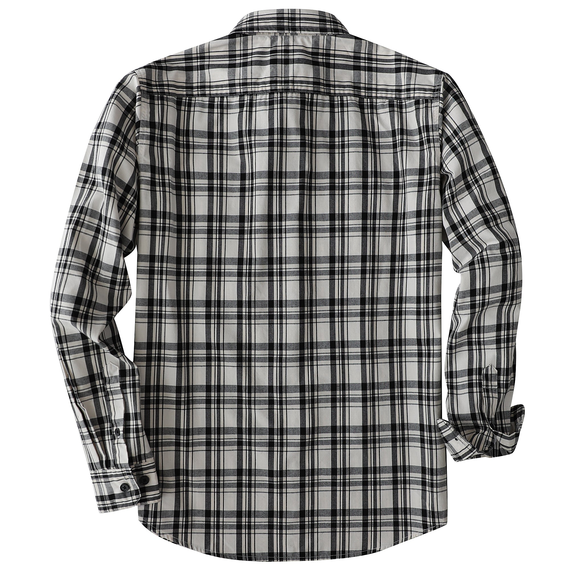 Dubinik® Mens Long Sleeve Button Down Shirts Casual Plaid Shirt with Practical Double Pockets Comfortable and Soft#0050009
