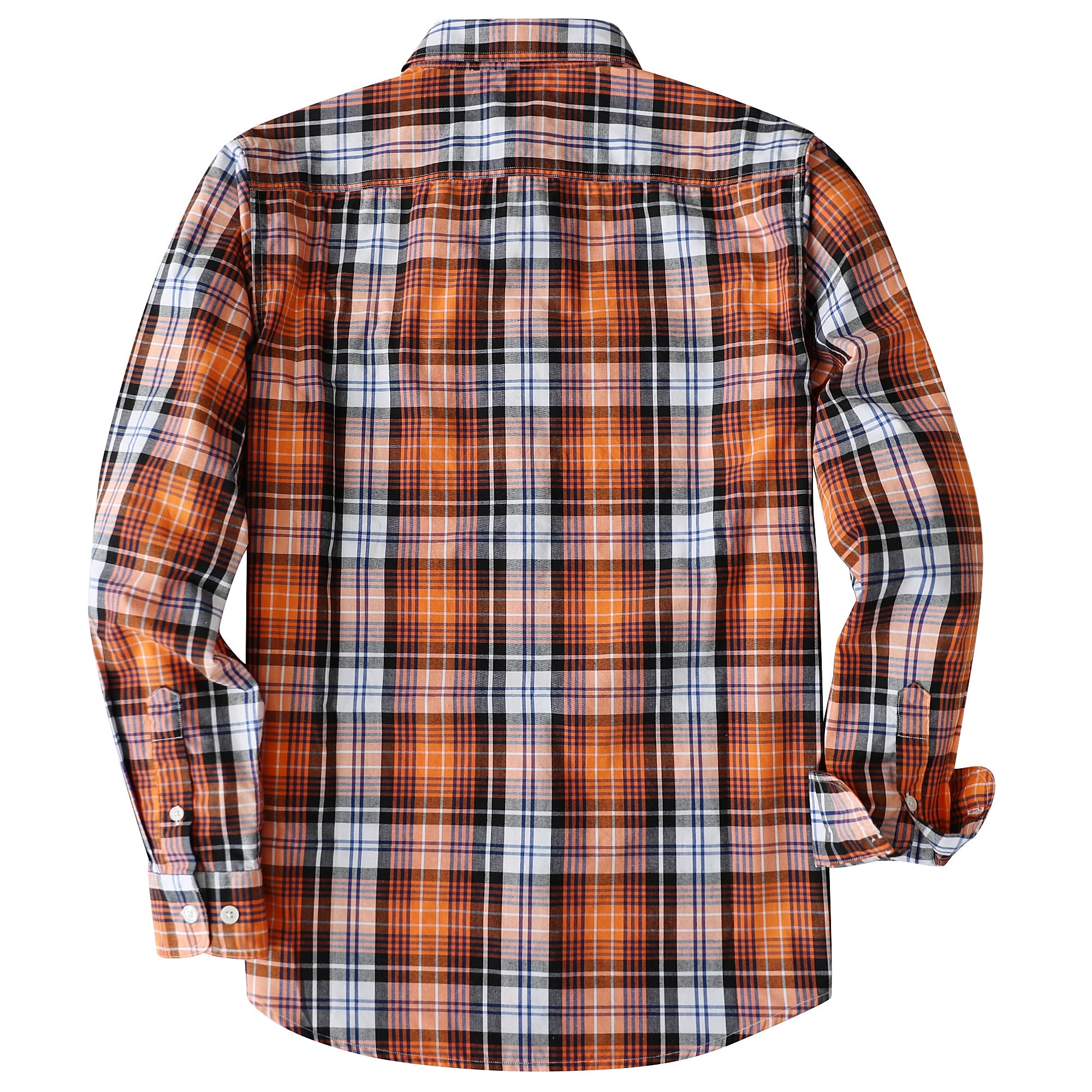 Dubinik® Mens Long Sleeve Button Down Shirts Casual Plaid Shirt with Practical Double Pockets Comfortable and Soft#0050014