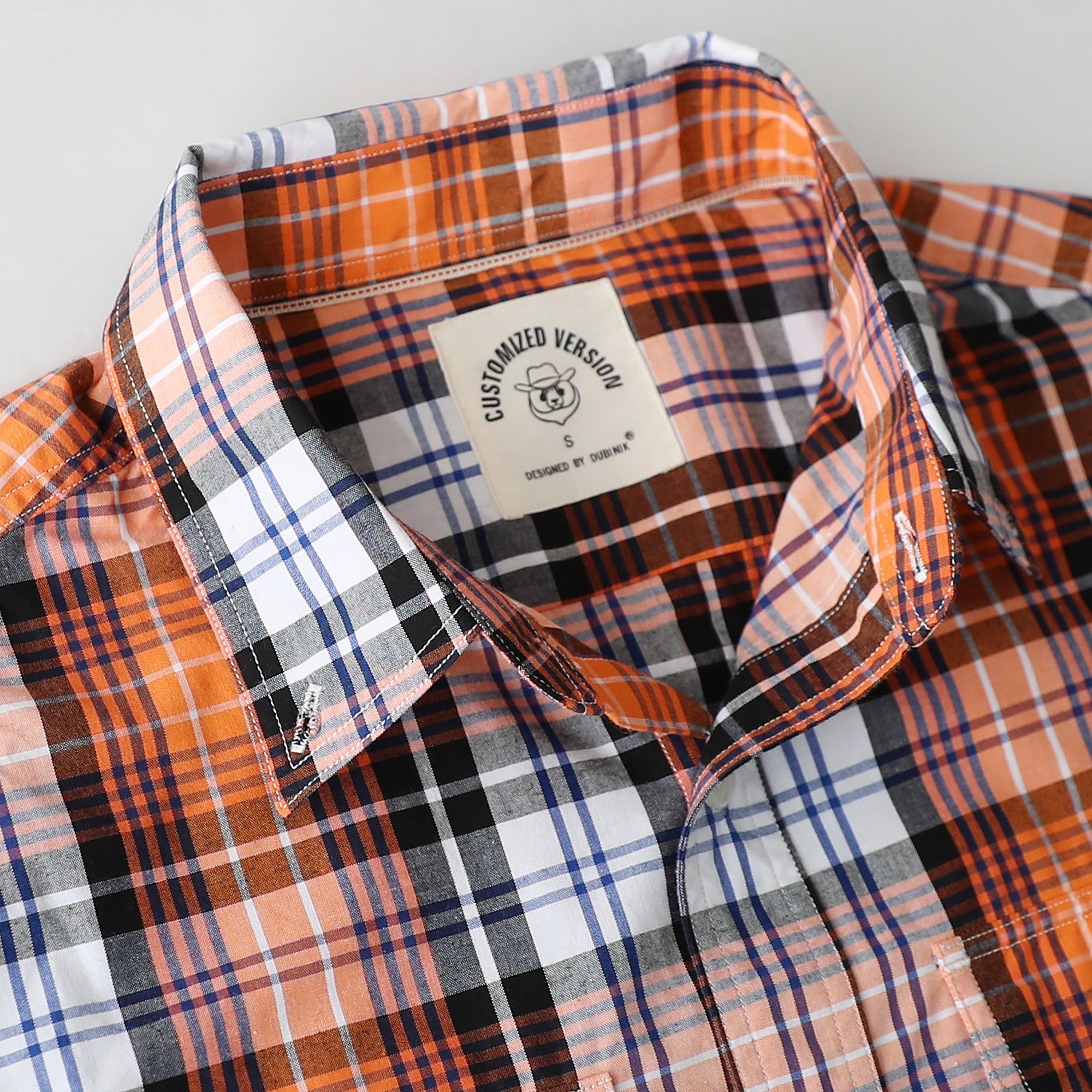 Dubinik® Mens Long Sleeve Button Down Shirts Casual Plaid Shirt with Practical Double Pockets Comfortable and Soft#0050014