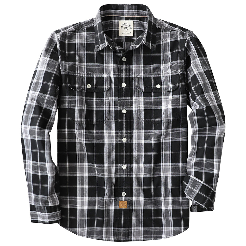 Dubinik® Mens Long Sleeve Button Down Shirts Casual Plaid Shirt with Practical Double Pockets Comfortable and Soft#0050006