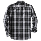 Dubinik® Mens Long Sleeve Button Down Shirts Casual Plaid Shirt with Practical Double Pockets Comfortable and Soft#0050006
