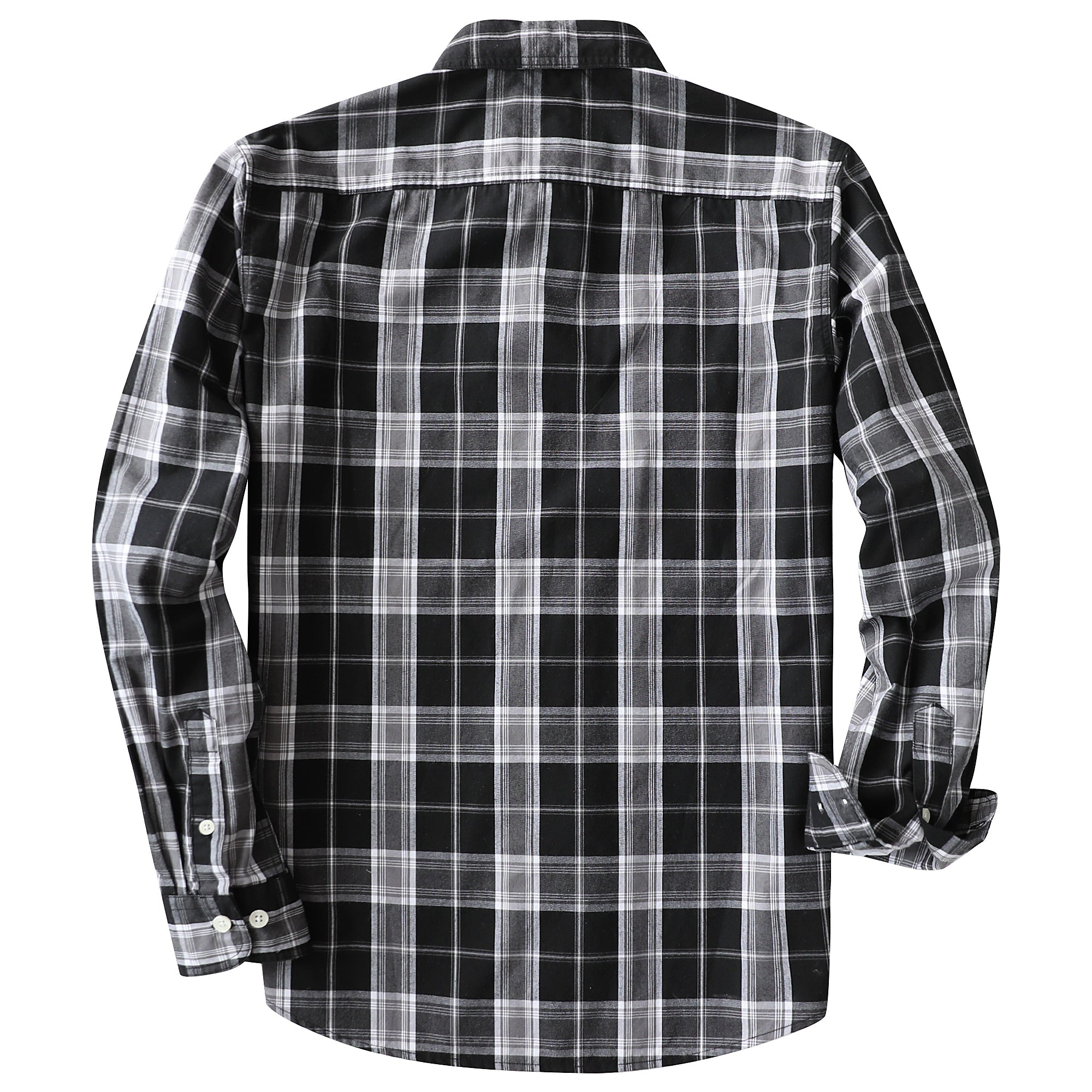Dubinik® Mens Long Sleeve Button Down Shirts Casual Plaid Shirt with Practical Double Pockets Comfortable and Soft#0050006