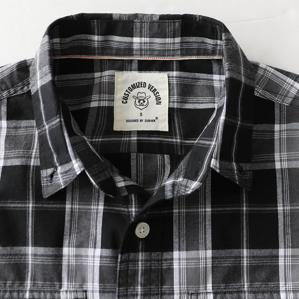 Dubinik® Mens Long Sleeve Button Down Shirts Casual Plaid Shirt with Practical Double Pockets Comfortable and Soft#0050006