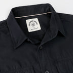 Dubinik® Mens Long Sleeve Button Down Solid Black Shirts Casual Plaid Shirt with Practical Double Pockets Comfortable and Soft#0050028