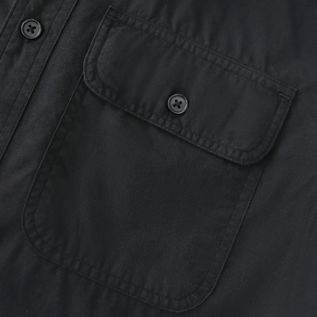 Dubinik® Mens Long Sleeve Button Down Solid Black Shirts Casual Plaid Shirt with Practical Double Pockets Comfortable and Soft#0050028