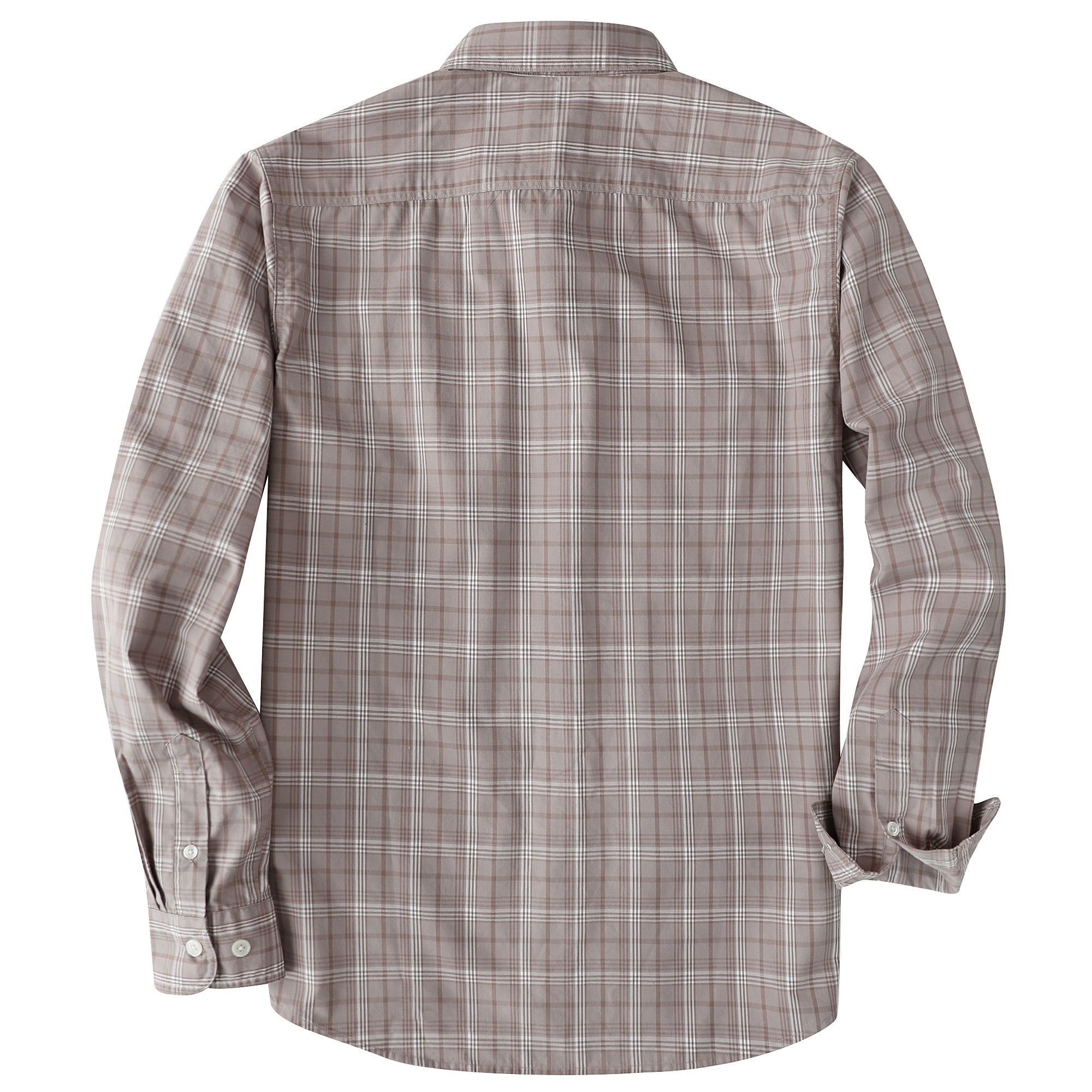 Dubinik® Mens Long Sleeve Button Down Shirts Casual Plaid Shirt with Practical Double Pockets Comfortable and Soft#0050016
