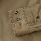 Dubinik® Mens Long Sleeve Button Down Solid Khaki Shirts Casual Plaid Shirt with Practical Double Pockets Comfortable and Soft#0050030