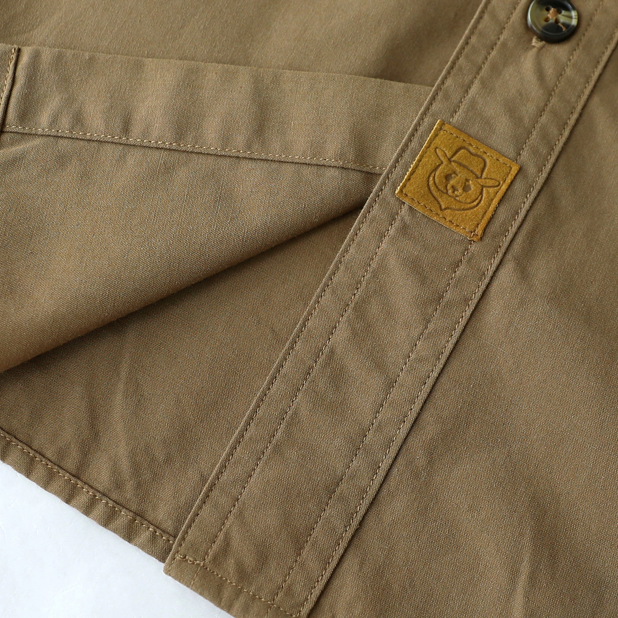 Dubinik® Mens Long Sleeve Button Down Solid Khaki Shirts Casual Plaid Shirt with Practical Double Pockets Comfortable and Soft#0050030