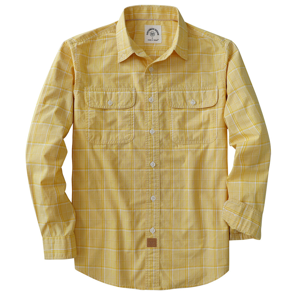 Dubinik® Mens Long Sleeve Button Down Shirts Casual Plaid Shirt with Practical Double Pockets Comfortable and Soft#0050011
