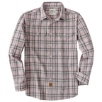 Dubinik® Mens Long Sleeve Button Down Shirts Casual Plaid Shirt with Practical Double Pockets Comfortable and Soft#0050018
