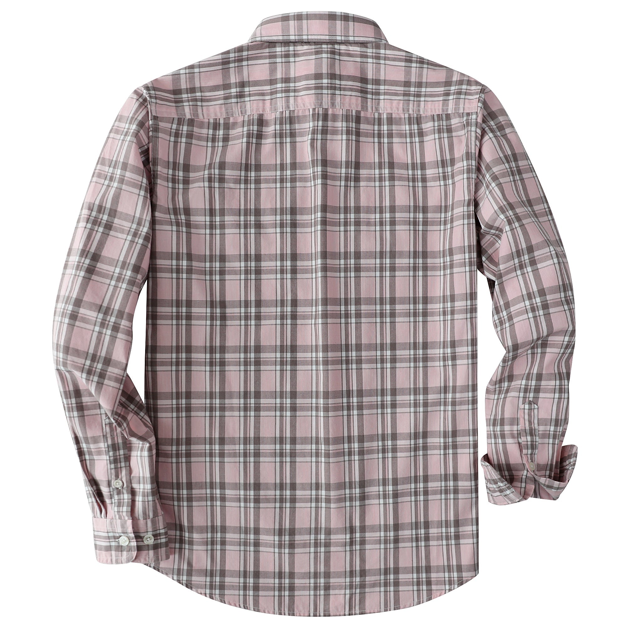 Dubinik® Mens Long Sleeve Button Down Shirts Casual Plaid Shirt with Practical Double Pockets Comfortable and Soft#0050018