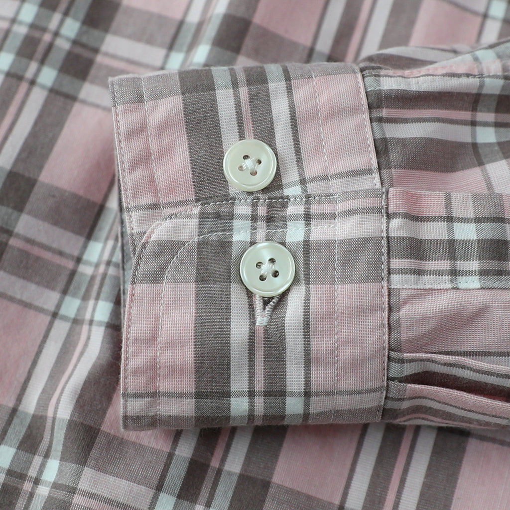 Dubinik® Mens Long Sleeve Button Down Shirts Casual Plaid Shirt with Practical Double Pockets Comfortable and Soft#0050018