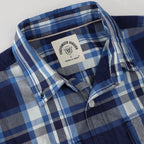 Dubinik® Mens Long Sleeve Button Down Shirts Casual Plaid Shirt with Practical Double Pockets Comfortable and Soft#0050003