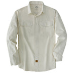 Dubinik® Mens Long Sleeve Button Down Solid Beige Shirts Casual Plaid Shirt with Practical Double Pockets Comfortable and Soft#0050032