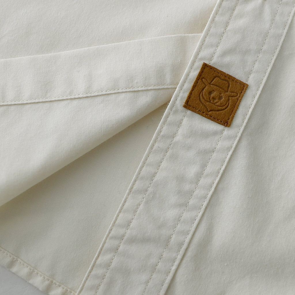 Dubinik® Mens Long Sleeve Button Down Solid Beige Shirts Casual Plaid Shirt with Practical Double Pockets Comfortable and Soft#0050032