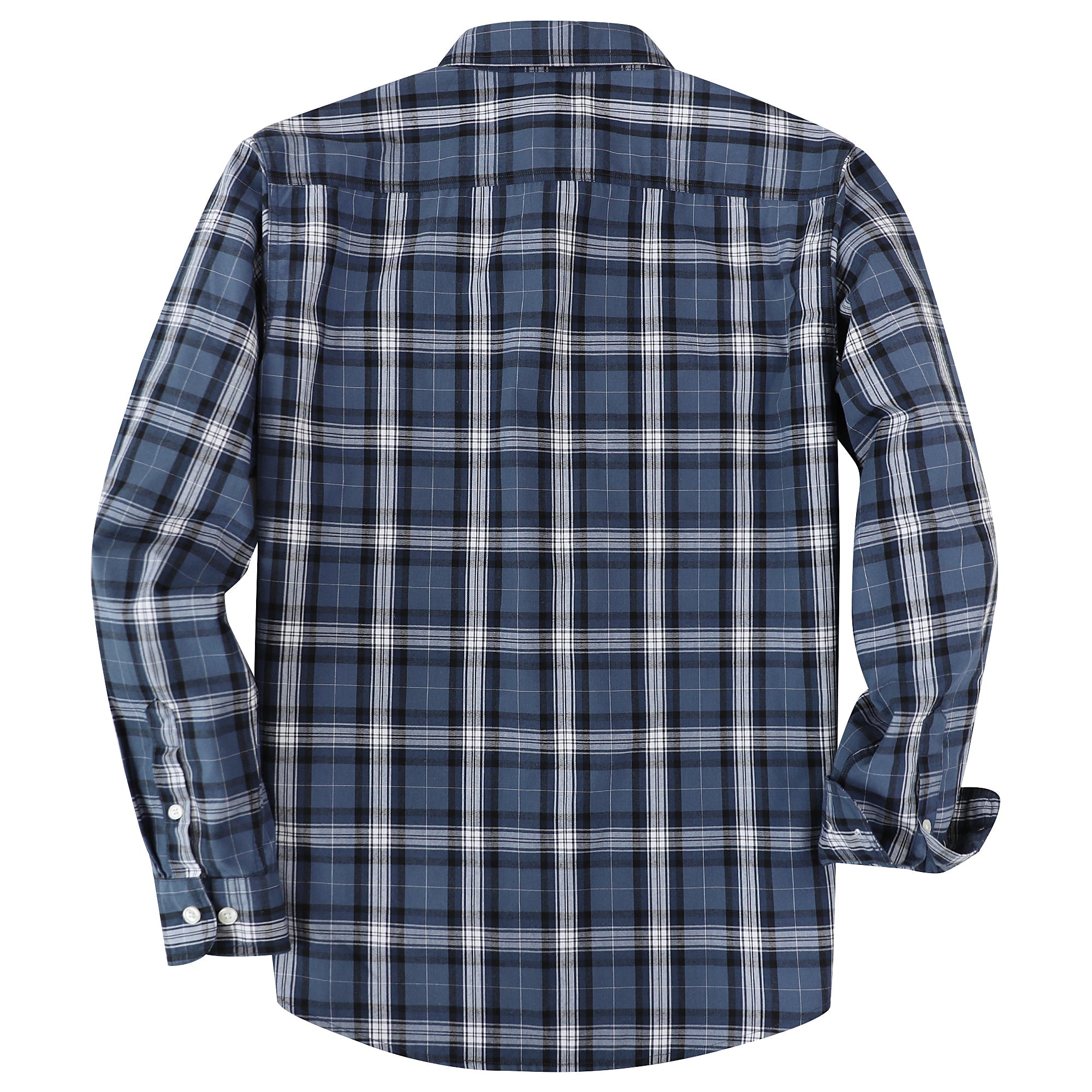 Dubinik® Mens Long Sleeve Button Down Shirts Casual Plaid Shirt with Practical Double Pockets Comfortable and Soft#0050015