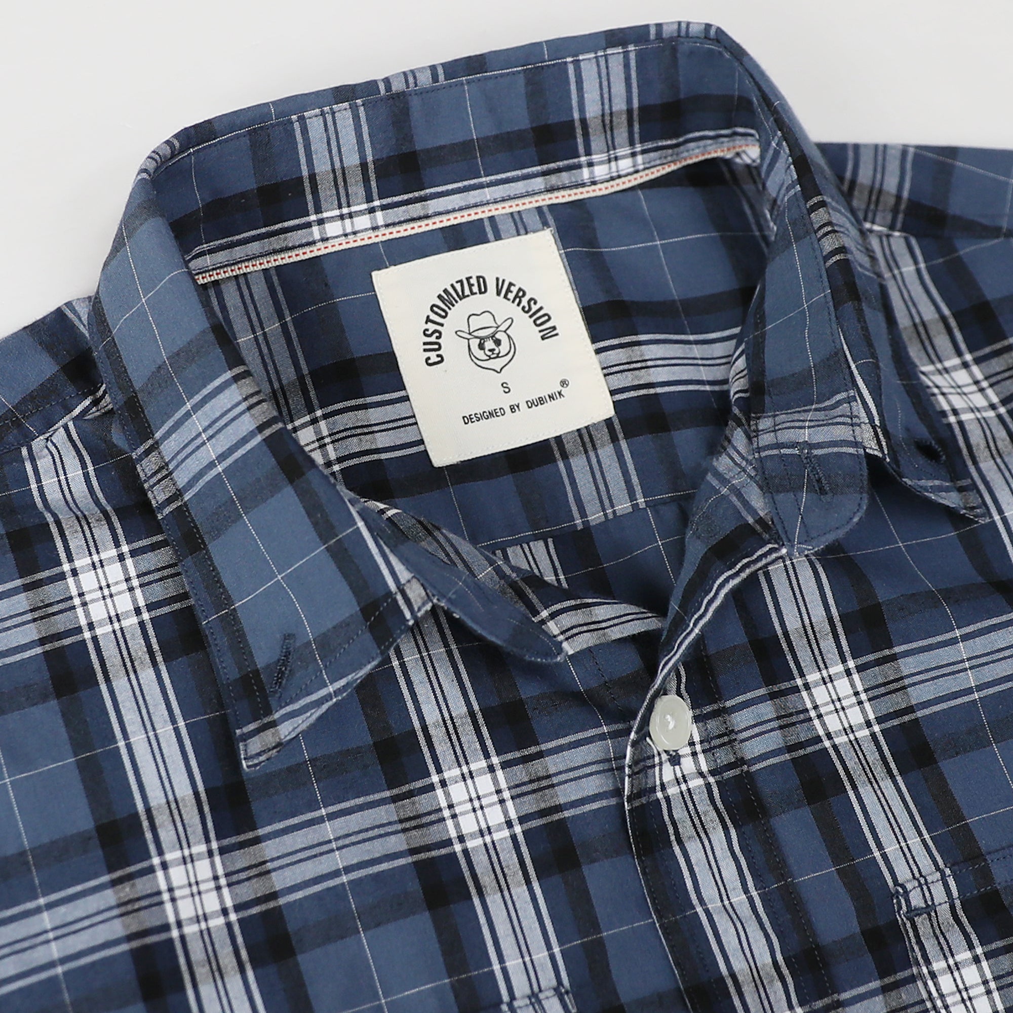 Dubinik® Mens Long Sleeve Button Down Shirts Casual Plaid Shirt with Practical Double Pockets Comfortable and Soft#0050015