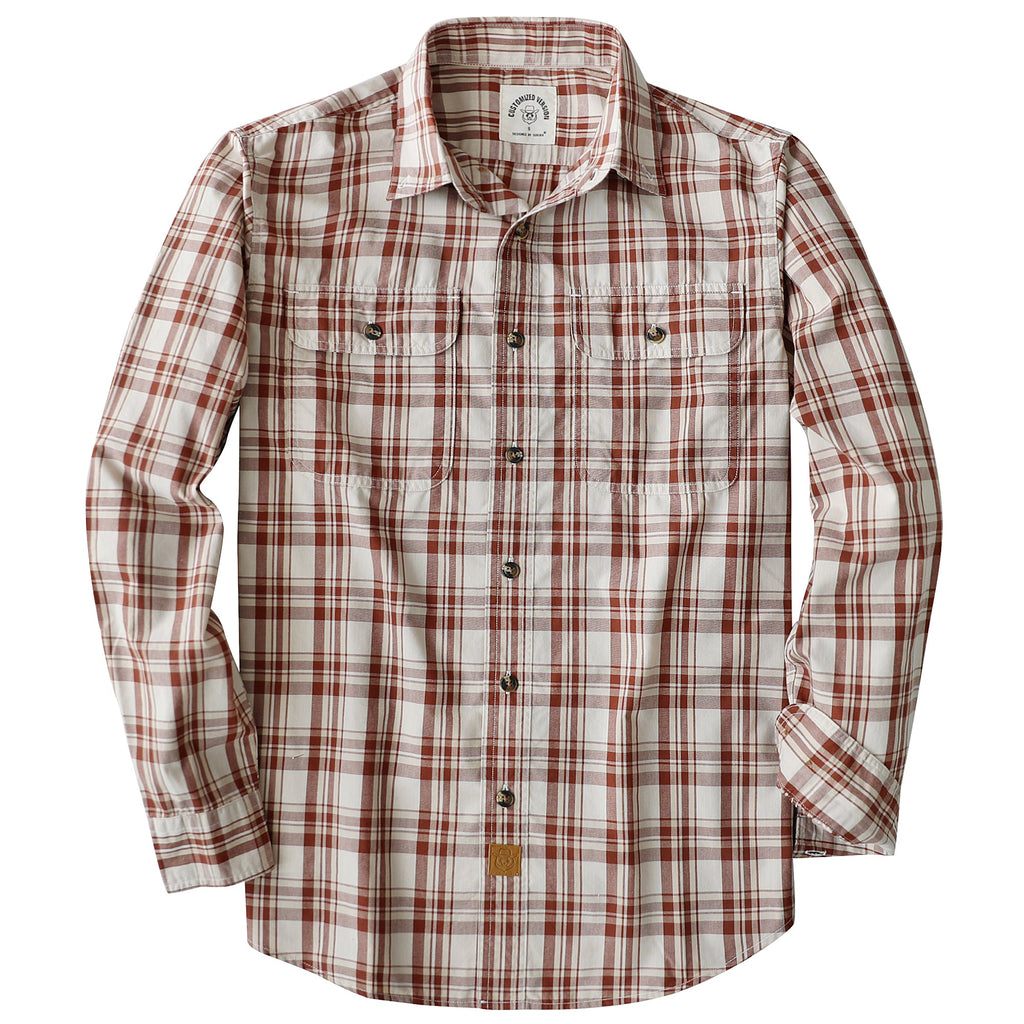 Dubinik® Mens Long Sleeve Button Down Shirts Casual Plaid Shirt with Practical Double Pockets Comfortable and Soft#0050013