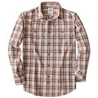 Dubinik® Mens Long Sleeve Button Down Shirts Casual Plaid Shirt with Practical Double Pockets Comfortable and Soft#0050013