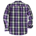Dubinik® Mens Long Sleeve Button Down Shirts Casual Plaid Shirt with Practical Double Pockets Comfortable and Soft#0050002