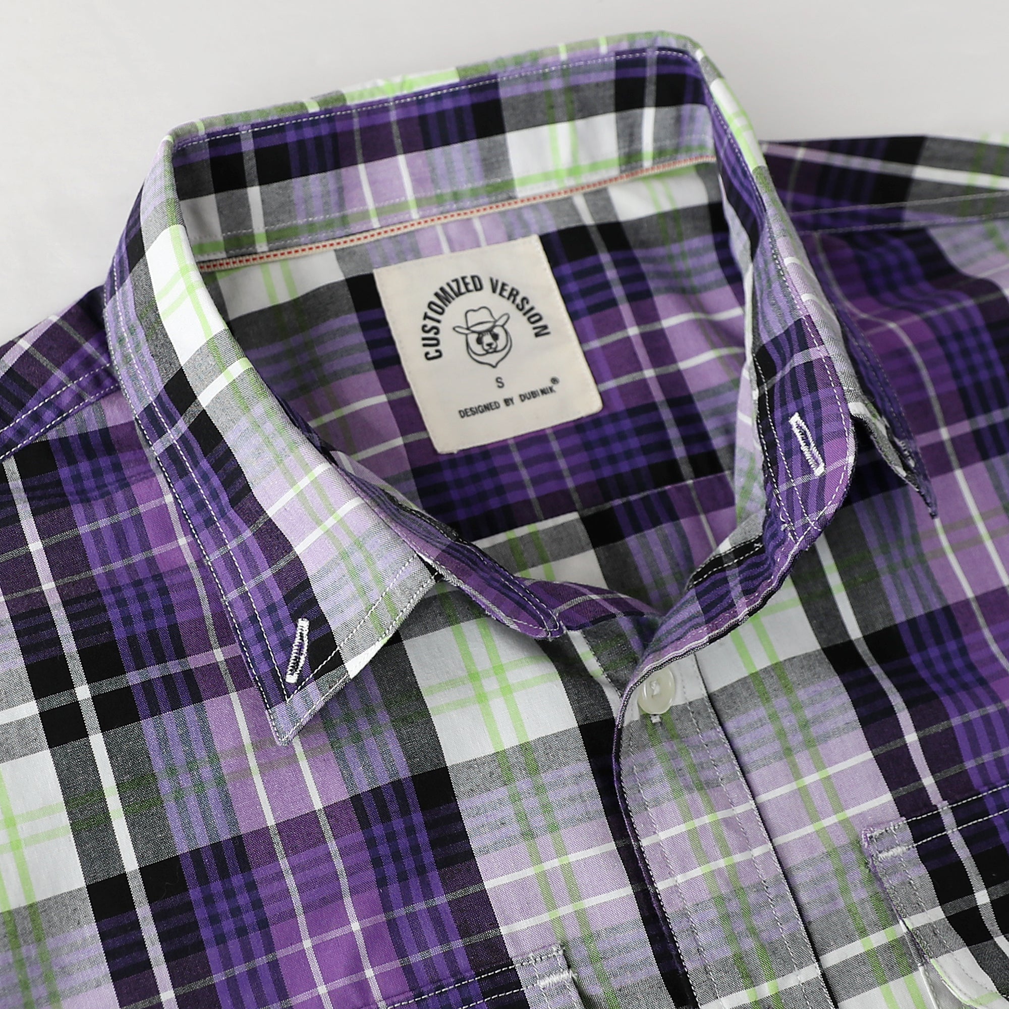 Dubinik® Mens Long Sleeve Button Down Shirts Casual Plaid Shirt with Practical Double Pockets Comfortable and Soft#0050002