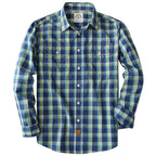 Dubinik® Mens Long Sleeve Button Down Shirts Casual Plaid Shirt with Practical Double Pockets Comfortable and Soft#0050017