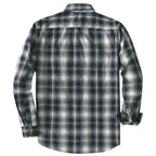Dubinik® Mens Long Sleeve Button Down Shirts Casual Plaid Shirt with Practical Double Pockets Comfortable and Soft#0050019