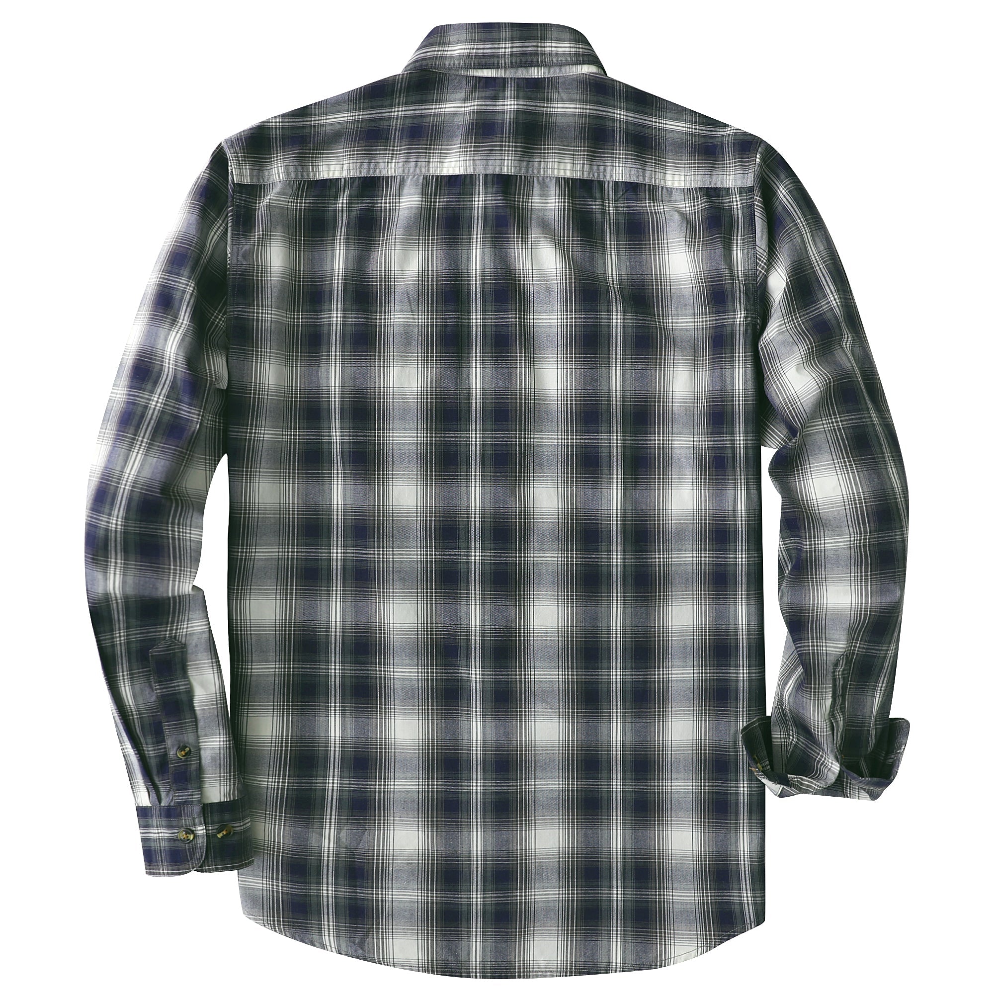 Dubinik® Mens Long Sleeve Button Down Shirts Casual Plaid Shirt with Practical Double Pockets Comfortable and Soft#0050019
