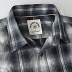 Dubinik® Mens Long Sleeve Button Down Shirts Casual Plaid Shirt with Practical Double Pockets Comfortable and Soft#0050019