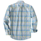 Dubinik® Mens Long Sleeve Button Down Shirts Casual Plaid Shirt with Practical Double Pockets Comfortable and Soft#0050022